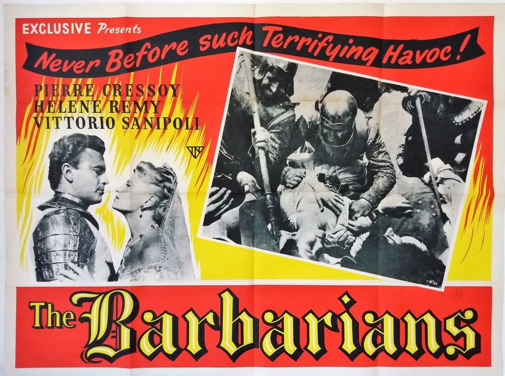 THE BARBARIANS ORIGINAL UK QUAD FILM POSTER 1953
