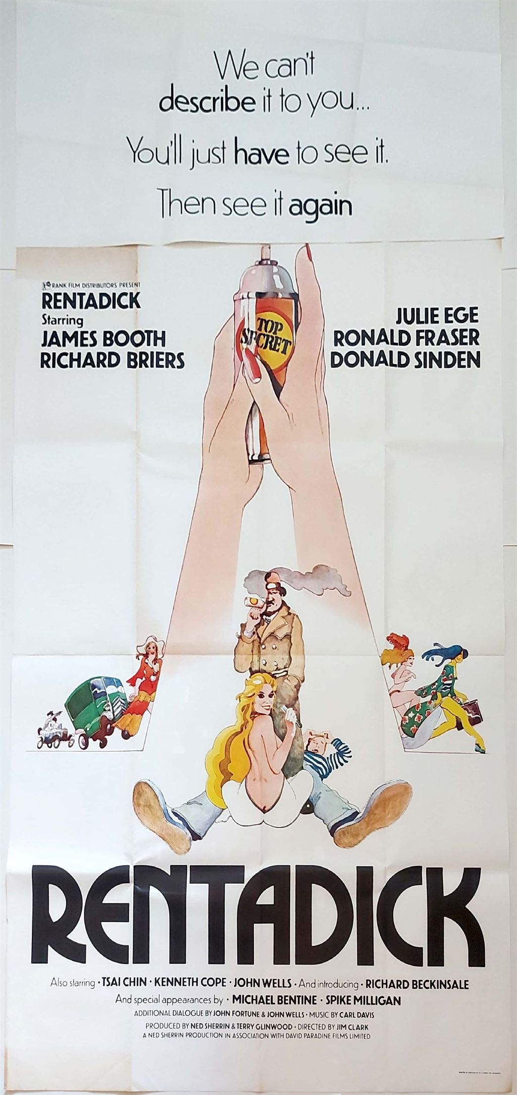 RENTADICK ORIGINAL UK 3 SHEET FILM POSTER 1972