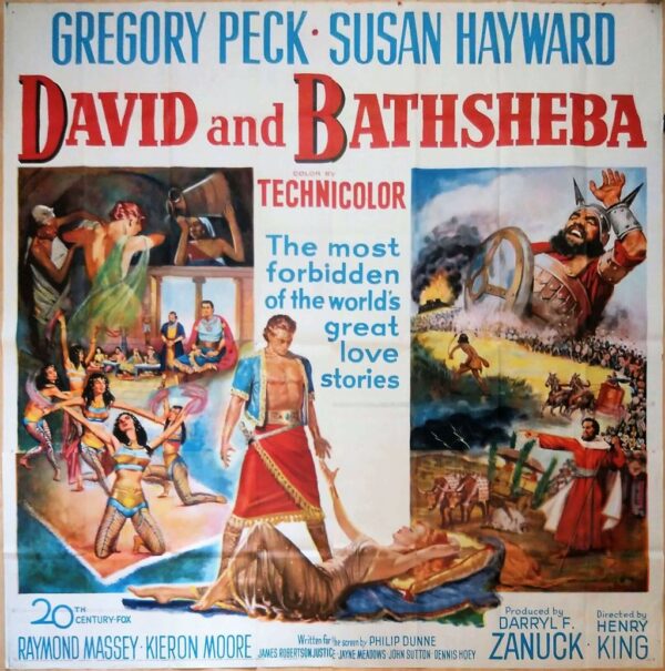 DAVID AND BATHSHEBA ORIGINAL U.S 6 SHEET FILM POSTER 1951