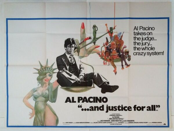 ...AND JUSTICE FOR ALL ORIGINAL UK QUAD FILM POSTER 1979