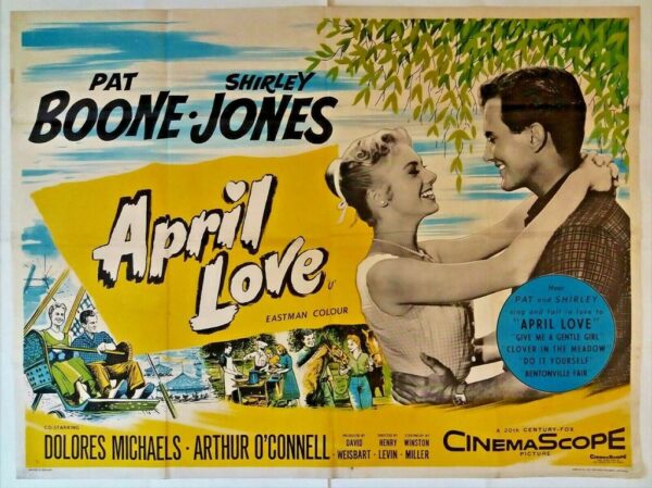 APRIL LOVE ORIGINAL UK QUAD FILM POSTER 1957
