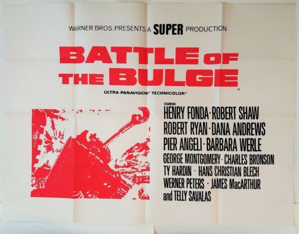 BATTLE OF THE BULGE ORIGINAL UK QUAD FILM POSTER 1978