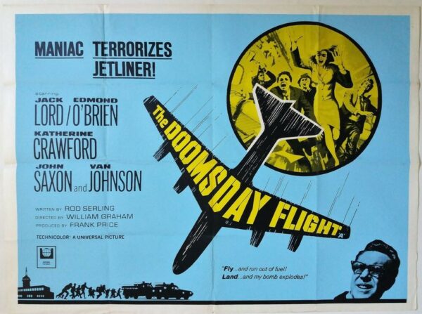 THE DOOMSDAY FLIGHT ORIGINAL UK QUAD FILM POSTER 1966