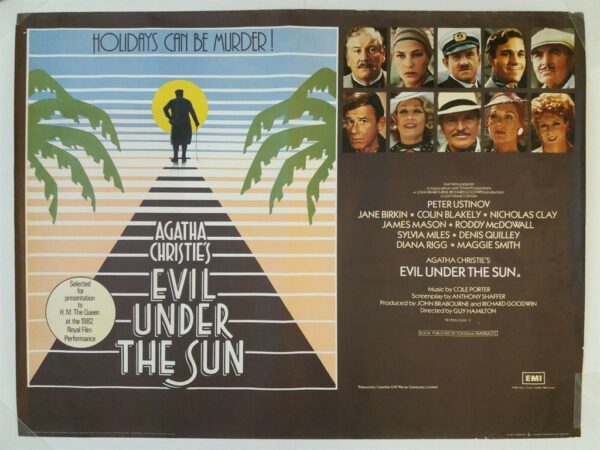 EVIL UNDER THE SUN ORIGINAL UK ROLLED QUAD FILM POSTER 1982