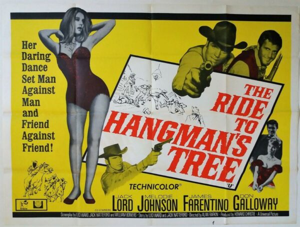 THE RIDE TO HANGMAN'S TREE ORIGINAL UK QUAD FILM POSTER 1967
