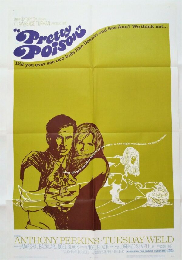 PRETTY POISON ORIGINAL U.S ONE SHEET FILM POSTER 1968