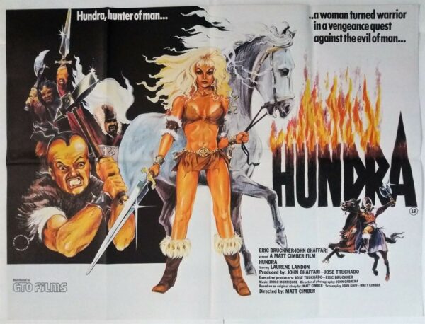 HUNDRA ORIGINAL UK QUAD FILM POSTER 1982