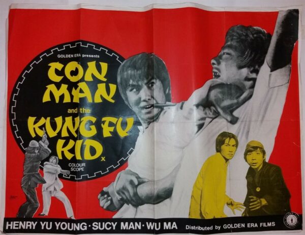 CON MAN AND THE KUNG FU KID ORIGINAL UK QUAD FILM POSTER 1974
