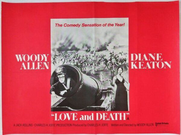 LOVE AND DEATH ORIGINAL UK QUAD FILM POSTER 1975