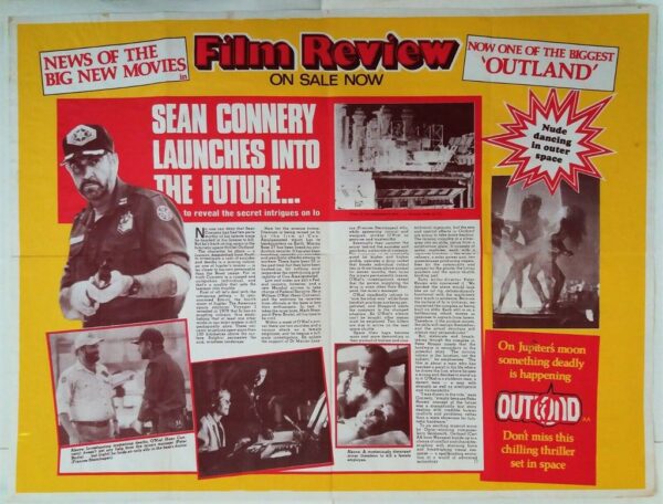 OUTLAND 'FILM PREVIEW' ORIGINAL UK QUAD FILM POSTER 1981