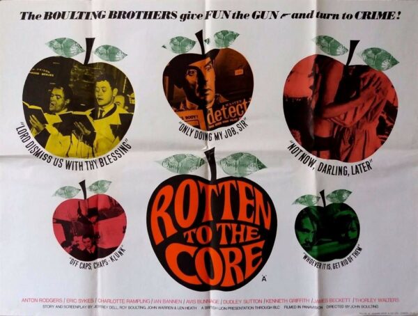 ROTTEN TO THE CORE ORIGINAL UK QUAD FILM POSTER 1965