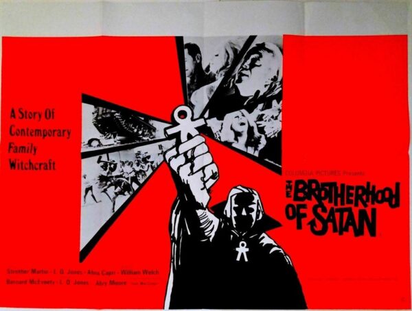 THE BROTHERHOOD OF SATAN ORIGINAL UK QUAD FILM POSTER 1971