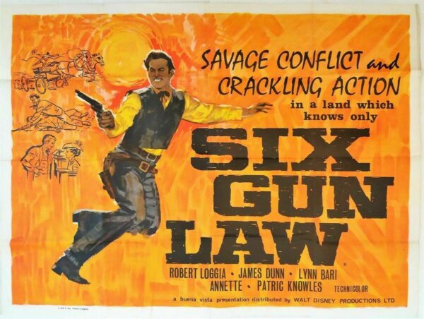 SIX GUN LAW ORIGINAL UK QUAD FILM POSTER 1963