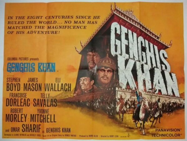 GENGHIS KHAN ORIGINAL UK QUAD FILM POSTER 1964
