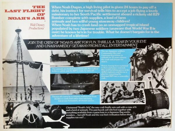 THE LAST FLIGHT OF NOAH'S ARK ORIGINAL UK QUAD FILM POSTER 1980