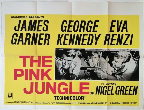 THE PINK JUNGLE ORIGINAL UK QUAD FILM POSTER 1968