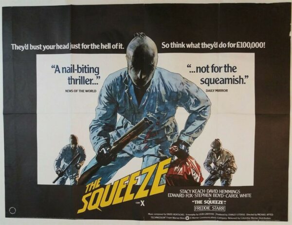 THE SQUEEZE ORIGINAL UK QUAD FILM POSTER 1977