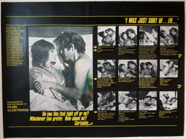 A TOUCH OF CLASS ORIGINAL UK QUAD MARLER HALEY FILM POSTER 1978
