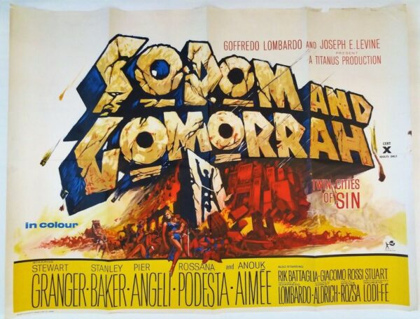 SODOM AND GOMORRAH ORIGINAL UK QUAD FILM POSTER 1962