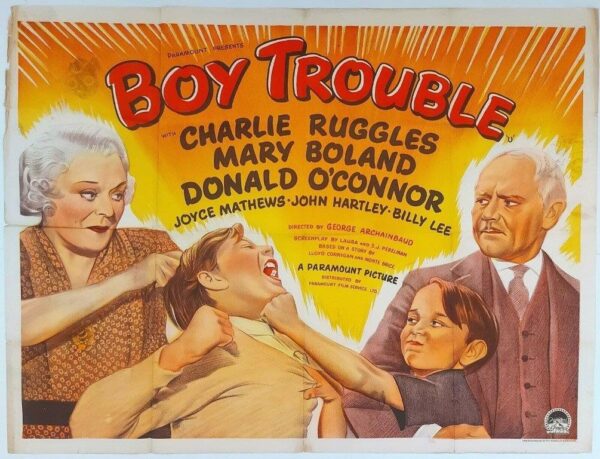 BOY TROUBLE ORIGINAL UK QUAD FILM POSTER 1939