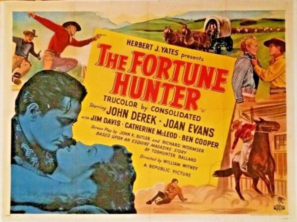 THE FORTUNE HUNTER ORIGINAL UK QUAD FILM POSTER 1954