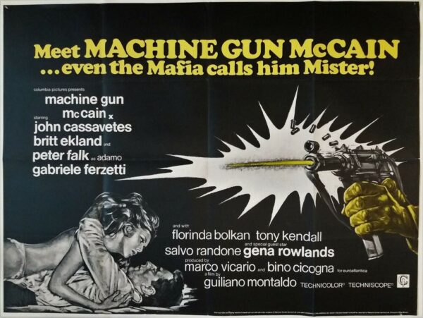 MACHINE GUN McCAIN ORIGINAL UK QUAD FILM POSTER 1969