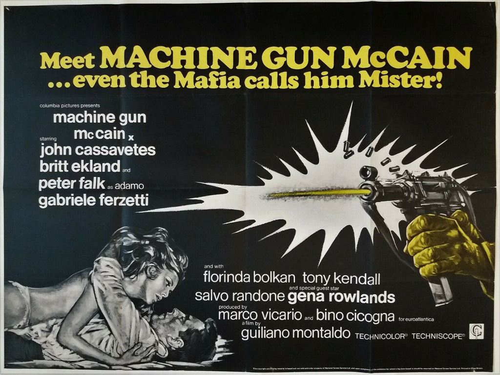 MACHINE GUN McCAIN ORIGINAL UK QUAD FILM POSTER 1969