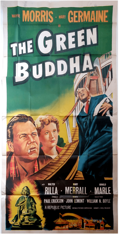 THE GREEN BUDDAH ORIGINAL U.S 3 SHEET FILM POSTER 1954