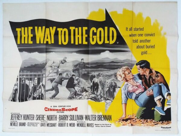 THE WAY TO THE GOLD ORIGINAL UK QUAD FILM POSTER 1957