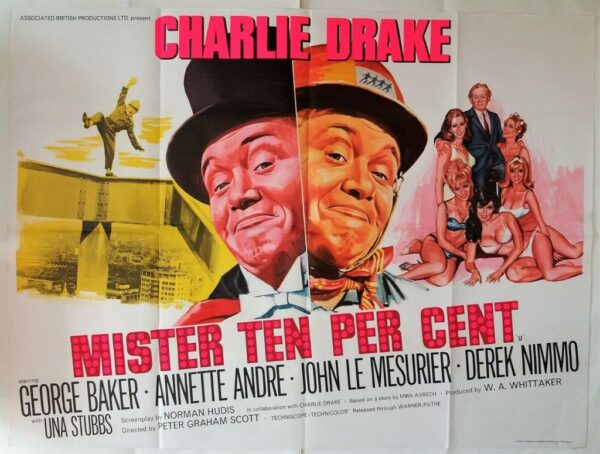 MISTER 10 PERCENT ORIGINAL UK QUAD FILM POSTER 1966