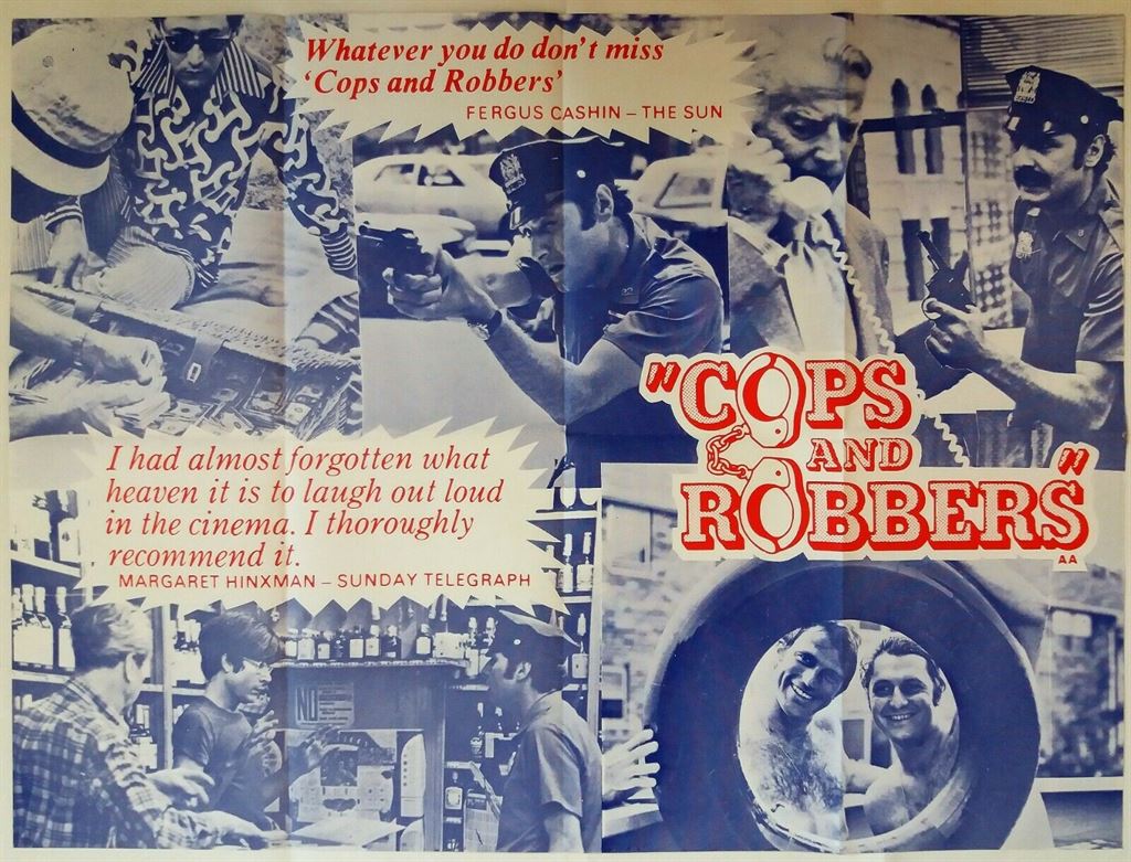 COPS AND ROBBERS ORIGINAL UK DOUBLE CROWNS AND QUAD FILM POSTERS 1973 - Image 2