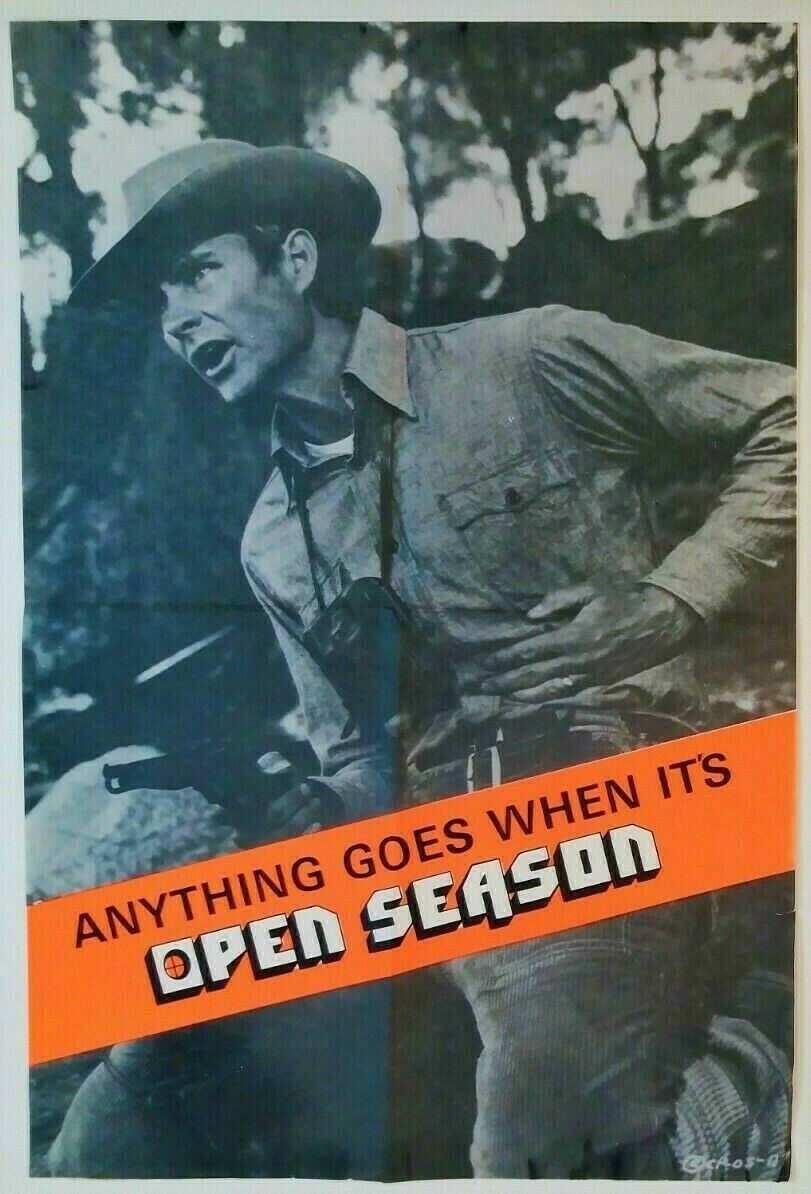 OPEN SEASON ORIGINAL UK QUAD + 2 DOUBLE CROWN MARLER HALEY FILM POSTERS 1974 - Image 4