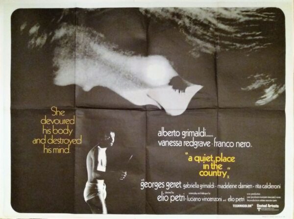 A QUIET PLACE IN THE COUNTRY ORIGINAL UK QUAD FILM POSTER 1969