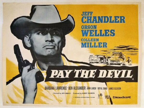 PAY THE DEVIL ORIGINAL UK QUAD FILM POSTER 1957