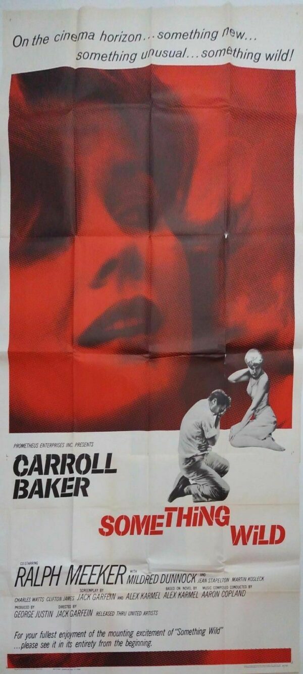 SOMETHING WILD ORIGINAL U.S. 3 SHEET FILM POSTER 1962