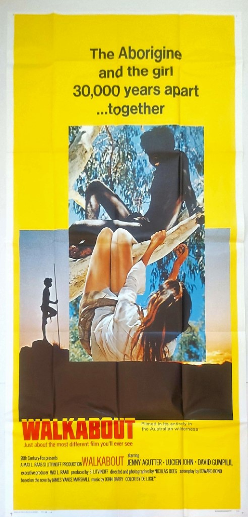 WALKABOUT ORIGINAL U.S 3 SHEET FILM POSTER 1971