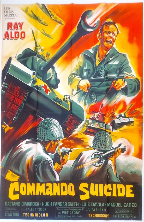 COMMANDOS SUICIDE ORIGINAL FRENCH GRANDE FILM POSTER 1968