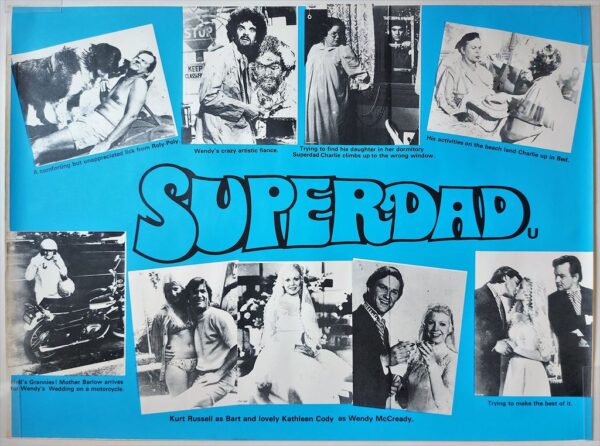 SUPERDAD ORIGINAL UK QUAD MARLER HALEY FILM POSTER 1973