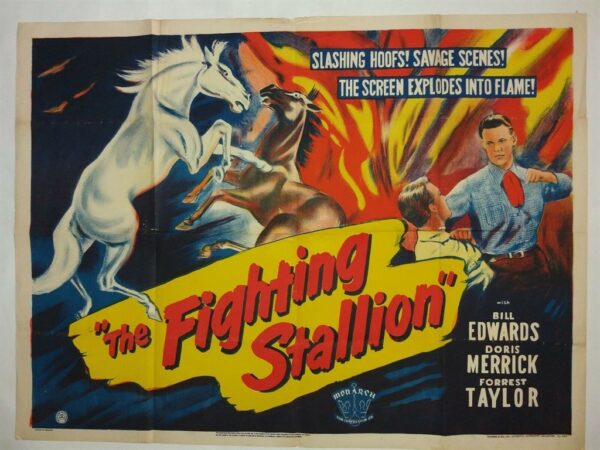 THE FIGHTING STALLION ORIGINAL UK QUAD FILM POSTER 1950