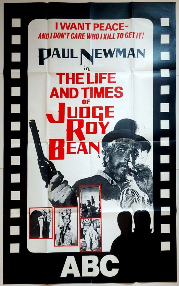 THE LIFE AND TIMES OF JUDGE ROY BEAN ORIGINAL UK LARGE 40"X 60" FILM POSTER 1976
