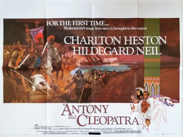 ANTONY AND CLEOPATRA ORIGINAL UK QUAD FILM POSTER 1972