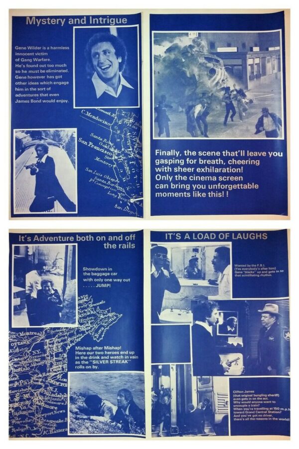 SILVER STREAK ORIGINAL UK DOUBLE CROWN MARLER HALEY FILM POSTERS 1976
