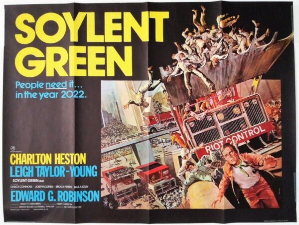 SOYLENT GREEN ORIGINAL UK QUAD FILM POSTER 1973