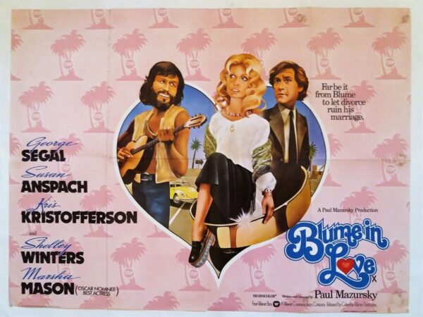 BLUME IN LOVE ORIGINAL UK QUAD FILM POSTER 1973