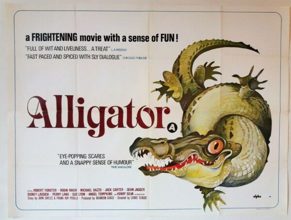  ALLIGATOR ORIGINAL UK QUAD FILM POSTER 1980