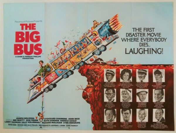 THE BIG BUS ORIGINAL UK QUAD FILM POSTER 1976  