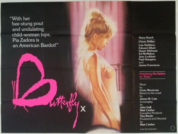 BUTTERFLY ORIGINAL UK QUAD FILM POSTER 1982