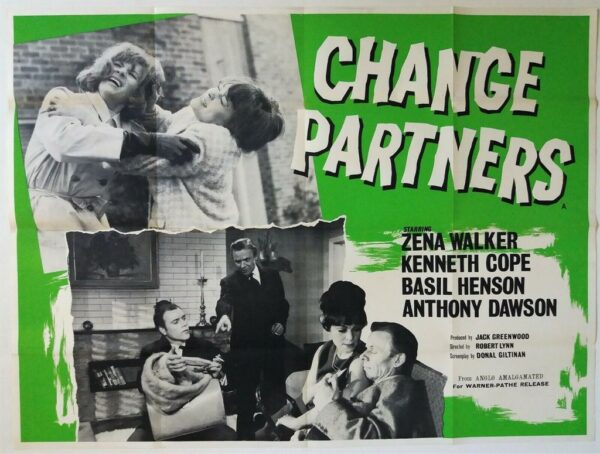 CHANGE PARTNERS ORIGINAL UK QUAD FILM POSTER 1965