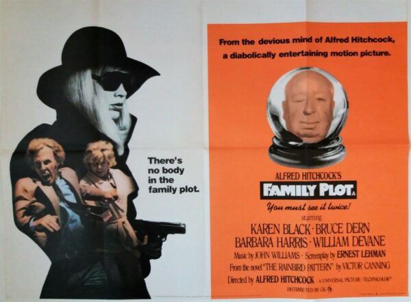FAMILY PLOT ORIGINAL UK QUAD FILM POSTER 1976