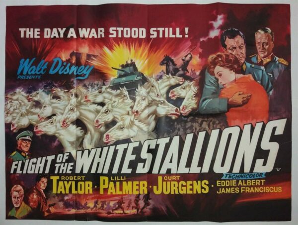 FLIGHT OF THE WHITE STALLIONS ORIGINAL UK QUAD FILM POSTER 1963